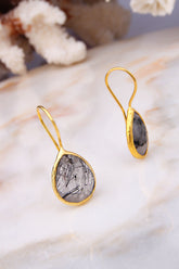 Black Ruthile  Boucles d'oreilles